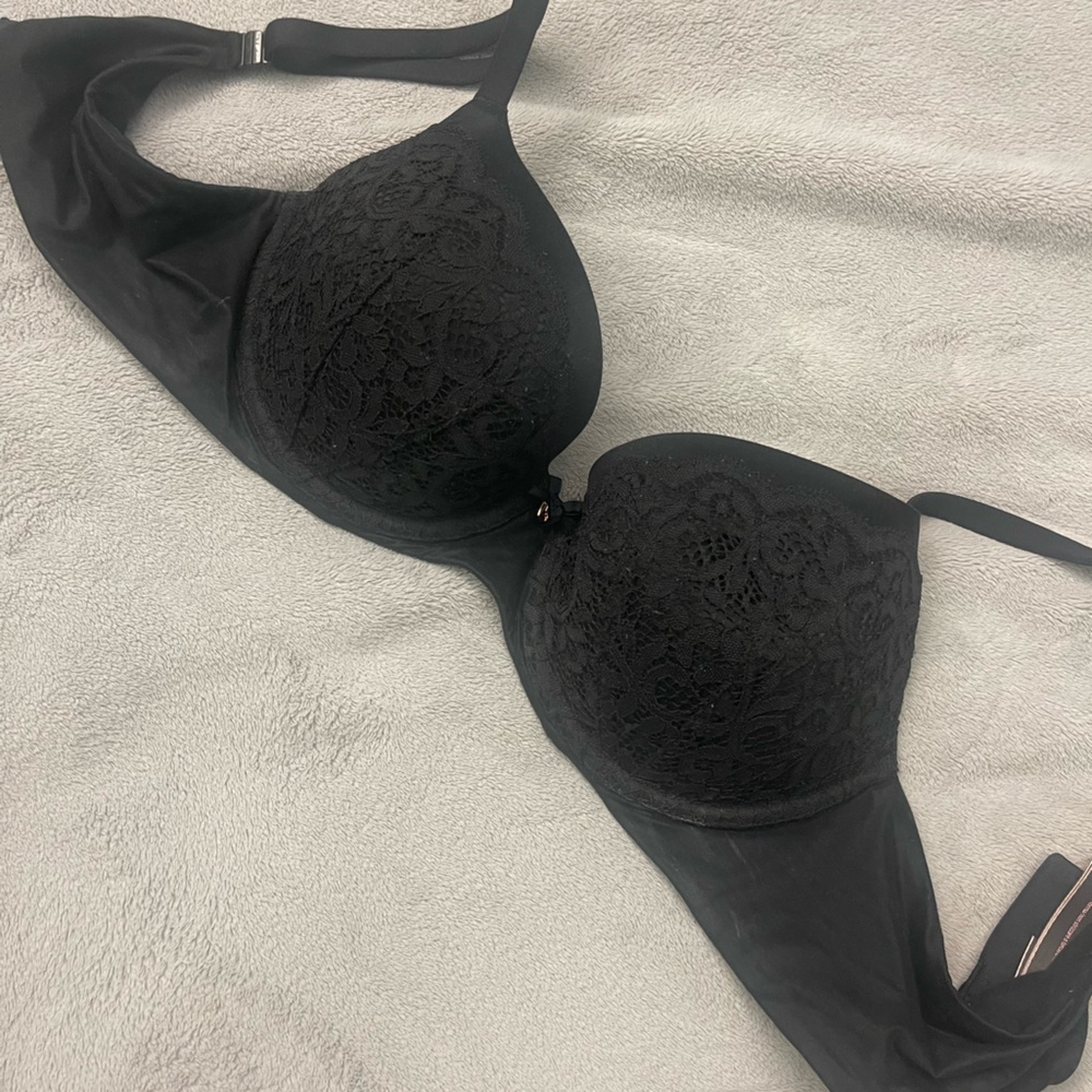 Victoria Secret black lace push up bra